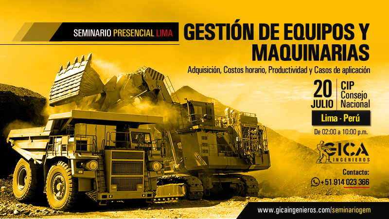 Portada Seminario Gestión de Equipos y Maquinarias
